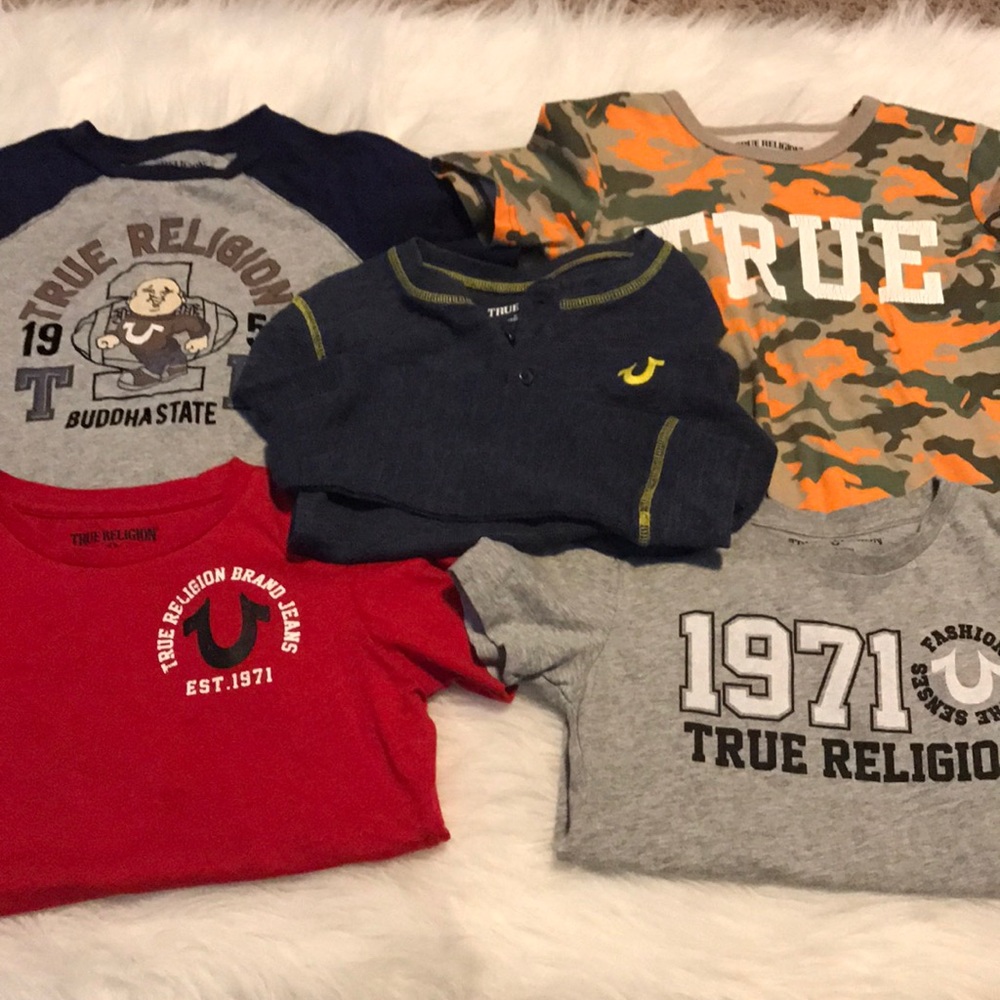 True religion boys lot of 5 tops preowned size 6